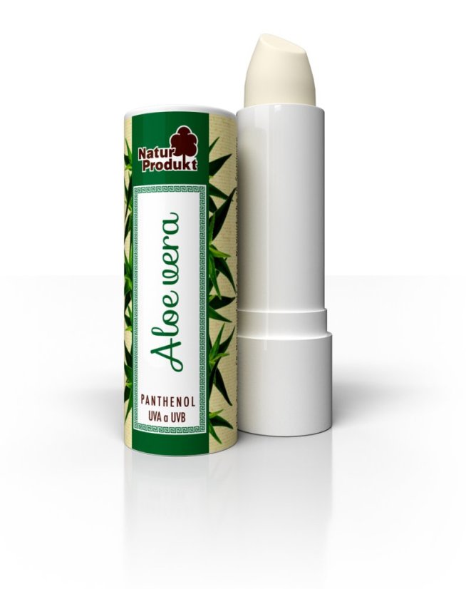 Bylinný Panthenol balzám na rty Aloe vera Naturprodukt 4 g