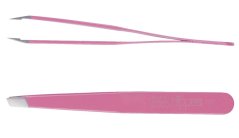 Pinzeta šikmá ,lakovaná -růžová nerez 9,5 cm NIPPES