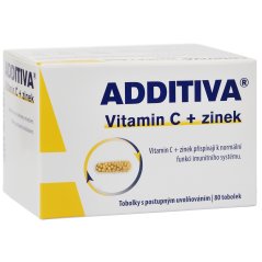Vitamin C + zinek s postupným uvolňováním 80 ks Additiva