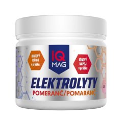 IQ MAG Elektrolyty Pomeranč 150 g – iontový nápoj s hořčíkem, draslíkem a vápníkem pro hydrataci a doplnění minerálů