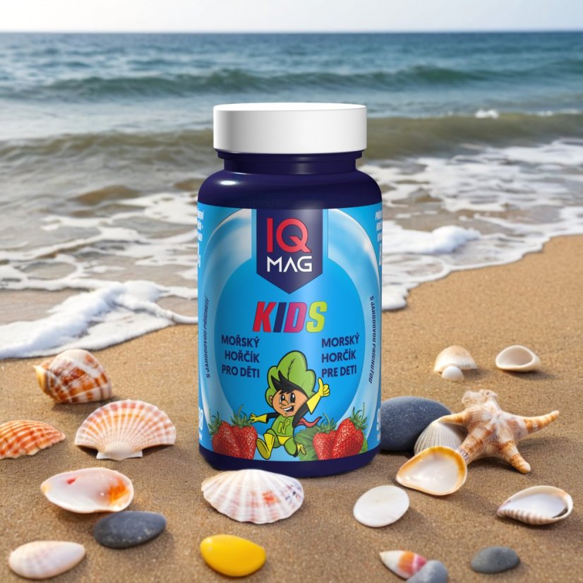 IQ Mag KIDS mořský hořčík pro děti s jahodovou příchutí