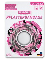 Náplast BUDDYCARE 5cmx4,5m růžový maskovací vzor 1 ks
