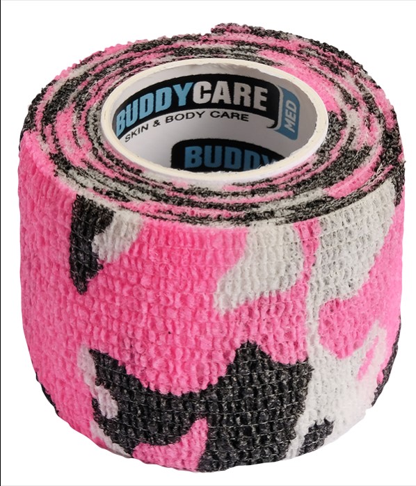 Náplast BUDDYCARE 5cm x 4,5m růžový maskovací vzor 1 ks