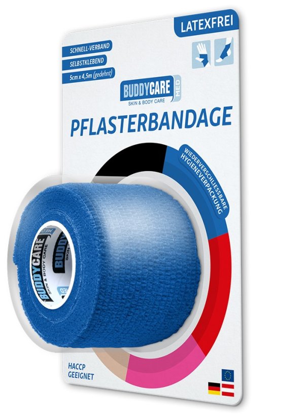 Náplast BUDDYCARE 5cm x 4,5m modrá 1 ks