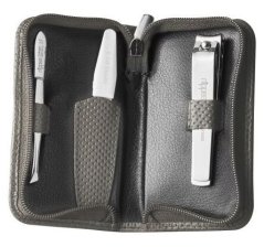 Manikúra sada v pouzdru 3 dílná Světoběžník šedá Nippes Solingen