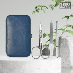 Manikura Solingen Vintage– luxusní 3 dílná manikúra v modrém pouzdře