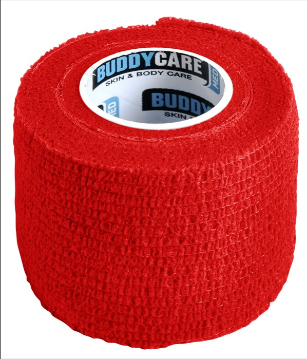 Náplast BUDDYCARE 5cmx4,5m červená 1 ks