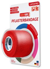 Náplast BUDDYCARE 5cm x 4,5m červená 1 ks