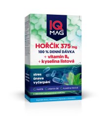 IQ Mag hořčík + B6 + kyselina listová pro energii a pohodu