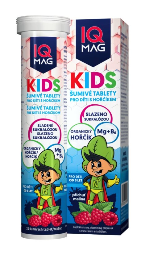 IQ Mag KIDS organický hořčík pro děti 20 šum. tablet