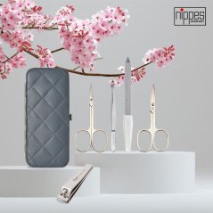 Manikura Solingen Vintage– luxusní 5 dílná manikúra v šedém pouzdře