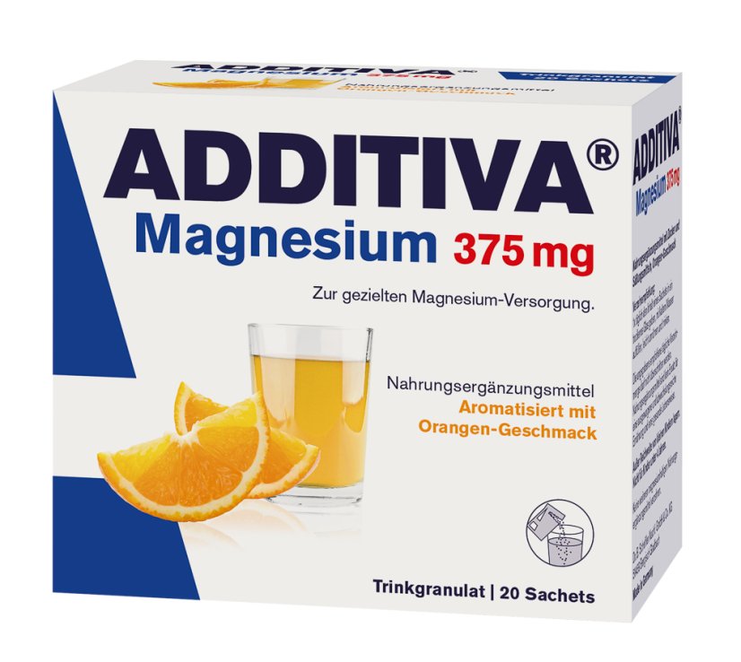 Magnesium 375 Mg, nápoj pomeranč 20 sáčků Additiva Magnesium 375 Mg, nápoj pomeranč 20 sáčků Additiva