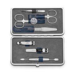 Manikura Solingen Vintage– luxusní 7 dílná manikúra v modrém pouzdře