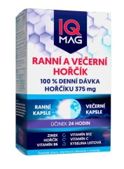 IQ Mag hořčík - ranní energie & noční klid (375 mg - 60 kapslí)