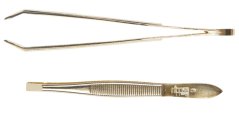 Pinzeta rovná, lomená, zlacená 8 cm NIPPES Solingen