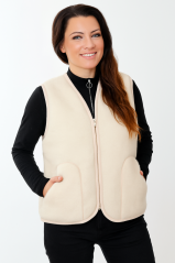Dámská vlněná vesta – Merino vlna, přírodní