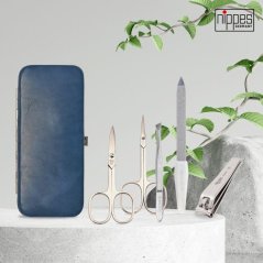 Manikura Solingen Vintage– luxusní 5 dílná manikúra v modrém pouzdře