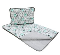 Dětský set z kašmírové vlny a bavlny – mátová koťátka