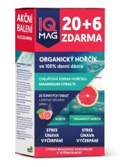 IQ Mag ORGANIC Mg+B6 šum.tbl 20+6 26 tbl