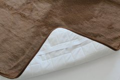 Vlněná podložka MERINO + Camel – tmavá – podšitá prošívanou bavlněnou tkaninou