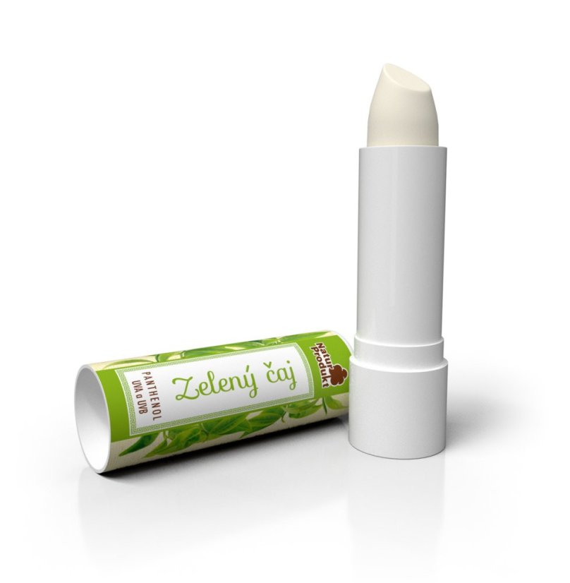 Naturprodukt Bylinný Panthenol balzám na rty- zelený čaj