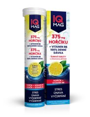 IQ Mag hořčík| magnesium 375 mg + B6. šumivé. citron příchuť