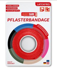 Náplast BUDDYCARE 5cm x 4,5m červená 1 ks