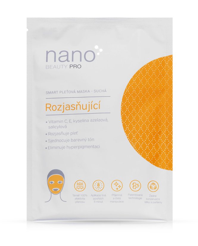 Nanobeauty rozjasňující pleťová nanomaska 1 ks