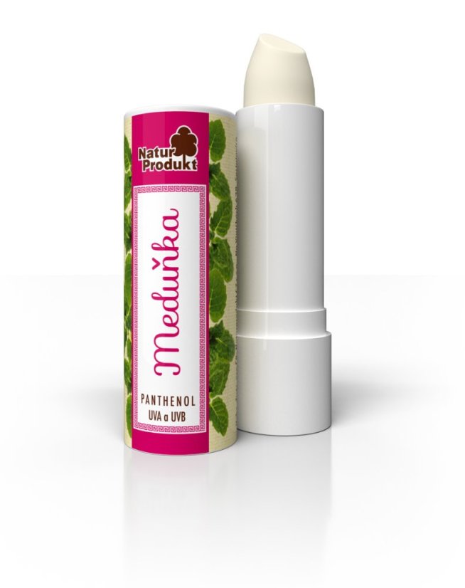 Naturprodukt Bylinný Panthenol balzám na rty-Meduňka