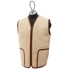 Pánská vlněná vesta – Merino + velbloudí vlna, světlá