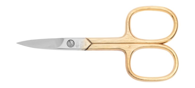Nůžky na nehty zahnuté zlacené 9 cm NIPPES
