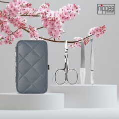 Manikura Solingen Vintage– luxusní 3 dílná manikúra v šedém pouzdře