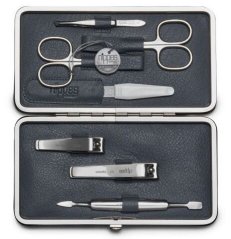 Manikura Solingen Vintage– luxusní 7 dílná manikúra v šedém pouzdře