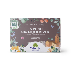 Valverbe Lékořicový nálev BIO 20 sáčků (30 g) – lékořice, fenykl a máta pro pohodu trávení