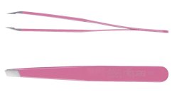 Pinzeta  šikmá ,lakovaná -růžová  nerez 9,5 cm NIPPES