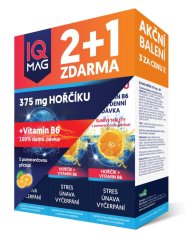 IQ Mag hořčík + B6 pomeranč šumivé tablety 2+1 1 sada
