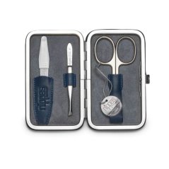 Manikura Solingen Vintage– luxusní 3 dílná manikúra v modrém pouzdře