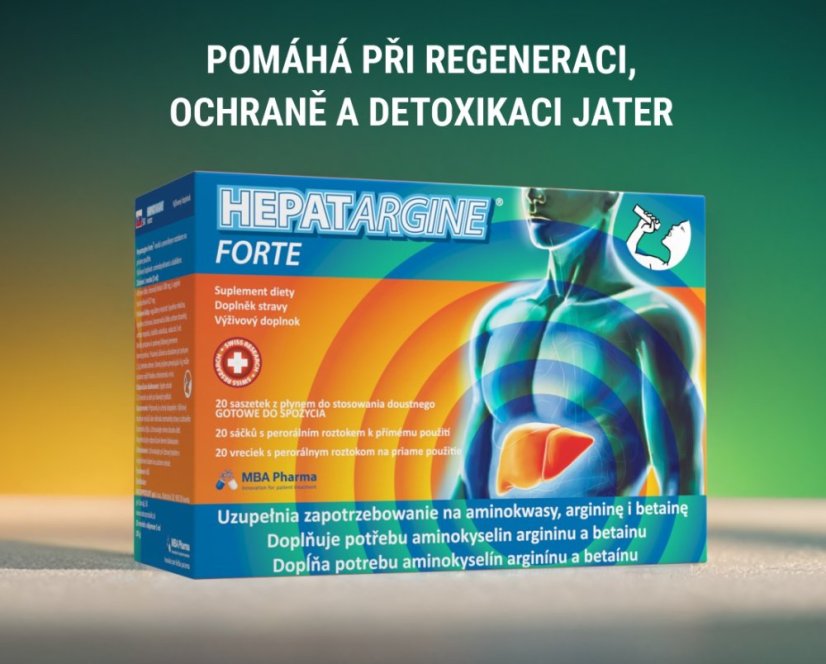 Hepatargine Forte - betain + L-arginin 20sáčků