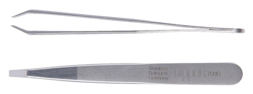Pinzeta zahnutá, nerez 9,5 cm NIPPES Solingen
