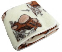 Vlněná deka Merino – motiv medvídci