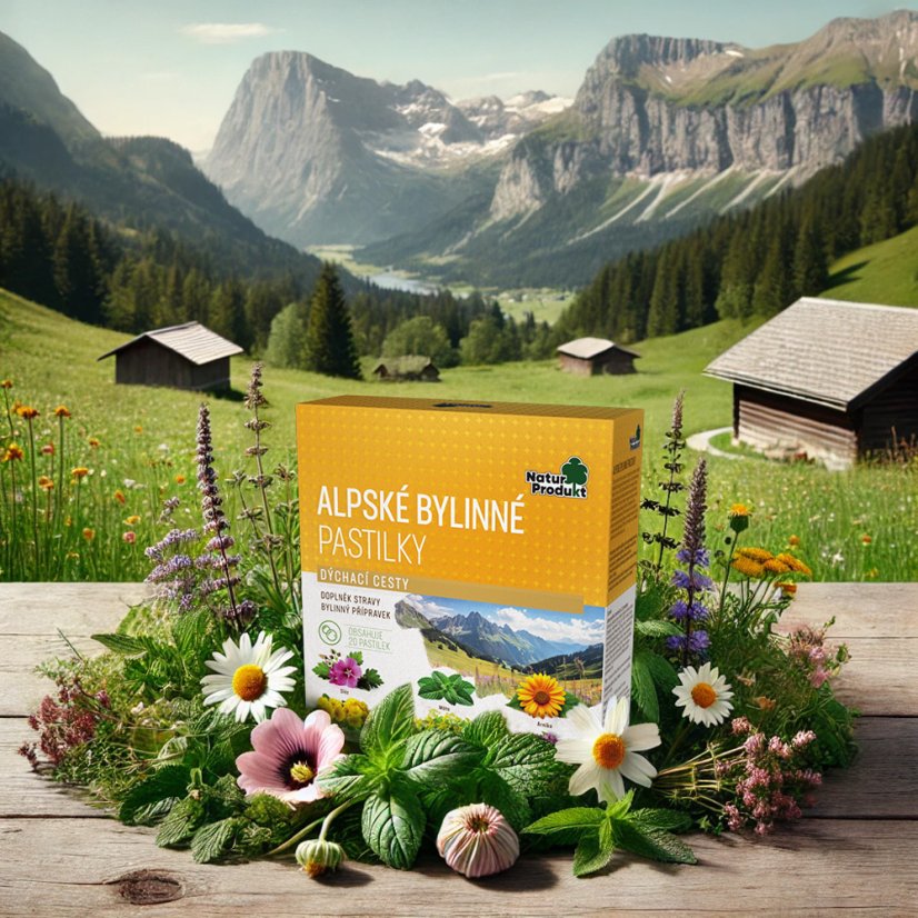Naturprodukt Alpské pastilky 20 pastilek
