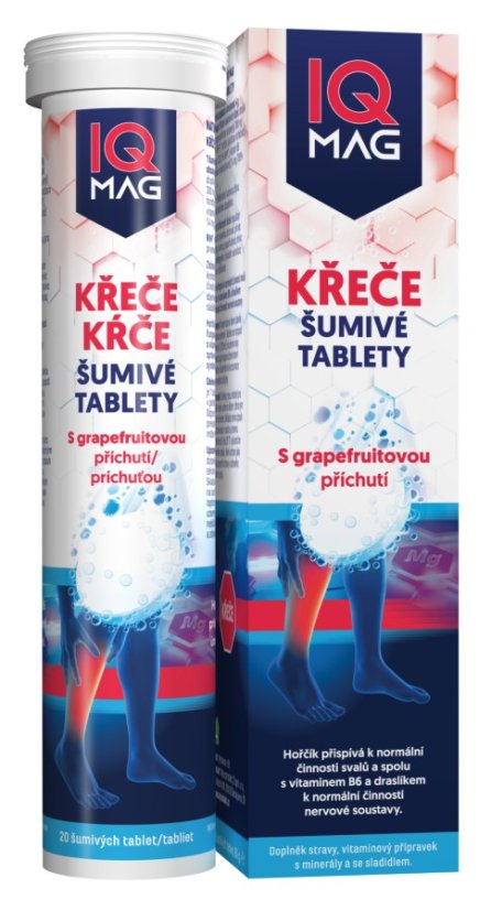 IQ Mag | křeče šumivé tablety s grapefruitovou příchutí